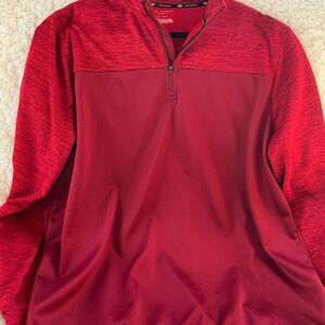 Tek Gear Men's Zip-Up Sweater in Vibrant Red